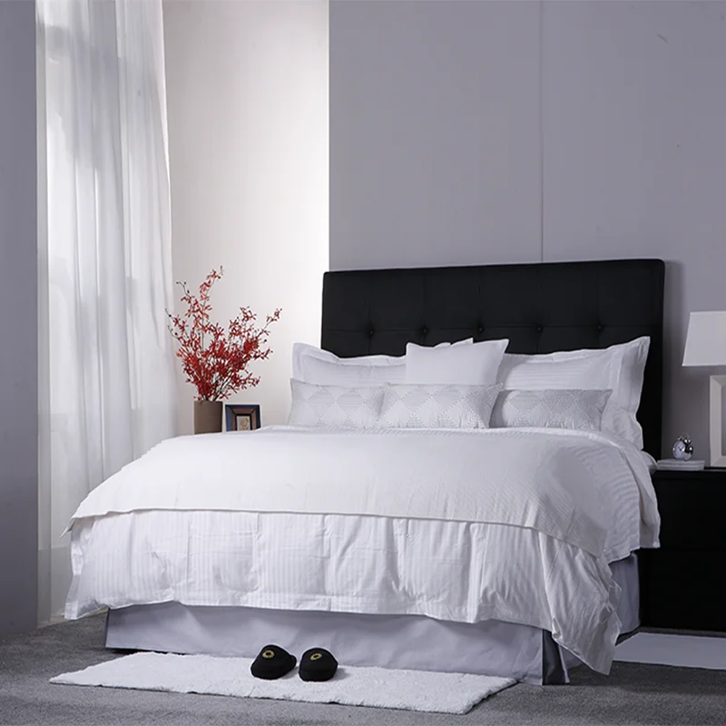 Luxury Holiday Inn White 100 Cotton Bedsheet Bed Linen 5 Star Hotel