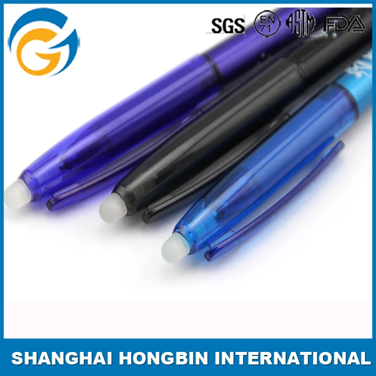 3 Color Gel Ink Pen Eraser With Plastic Black Cover Ball Pen Ink Eraser