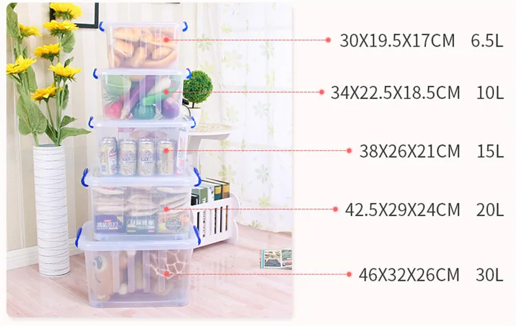 Multi-function Pp Plastic Storage Box 5 Container 50 Liter,Empty ...