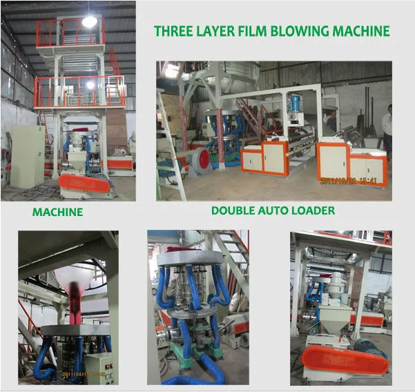 machine de film soufflé en  trois couches co- extrusion structure en Chinefilm d\\'emballage 1