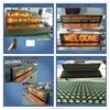 Semi-outdoor Remote control +RS232 serial 1/2 lines P7.62-16x96Y LED programable displays wall