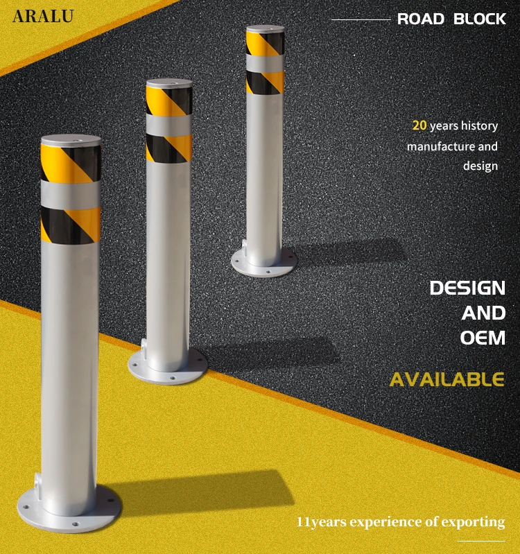 Outdoor Safety Traffic Road Bollard,Galvanized Steel Flexible Automatic Bollards,Parking Street