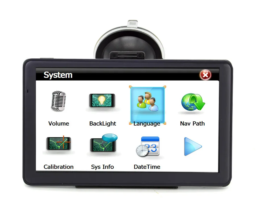Truck SAT NAV GPS Navigation 7 inch Capacitive GPS Smart Voice Reminder 8 GB ROM 256 MB Global Navigation Satellite System