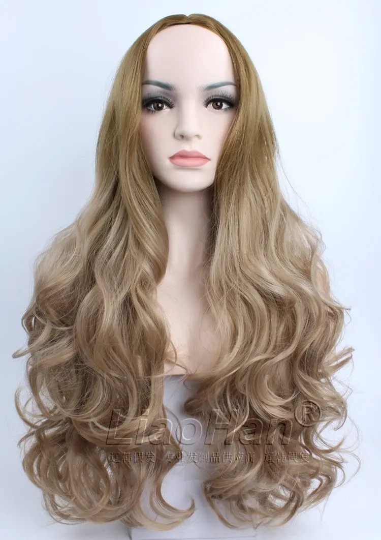 Buy Liaohan Two Tone Ombre Wig Long Wavy Dip Dye Ombre Brown Hair