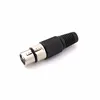 Black Color 3 Pin DMX Terminator, 3 Pin XLR Connector, DMX Lighting Connector for DJ Lighting Stage Microphone