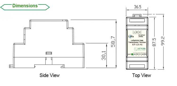 Long Range Wireless Transceiver LoRaWAN Gateway Module IOT-L2S-C1