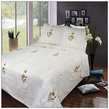 Promoción De Terciopelo Bordado Colchascubrecamas, Compras Colchas De Verano De Gran Oferta,Colcha De Microfelpacolcha