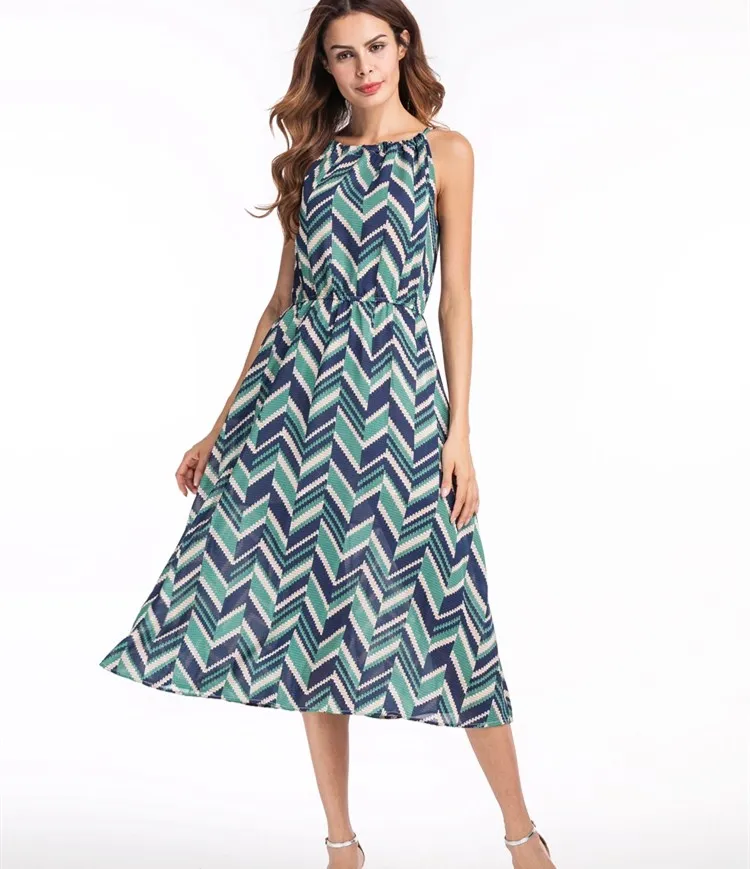 A3797 Women Fashion Latest Pleated Chiffon Dresses With Pattern - Buy ...