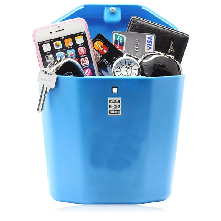 Indoor Outdoor Portable Beach Safe Box With Key And Combination Access