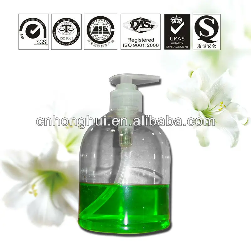 el lavado desinfectante para las manos con jabón líquido de fábrica en