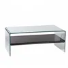 Modern design acrylic sofa side table, lucite desk /chair table with magazine rack, glass furniture side/ coffee/ dinning table