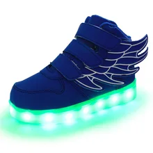 2015 Fashion LED luminous for kids children casual shoes glowing usb charging boys & girls sneaker with 7 colors light up new
