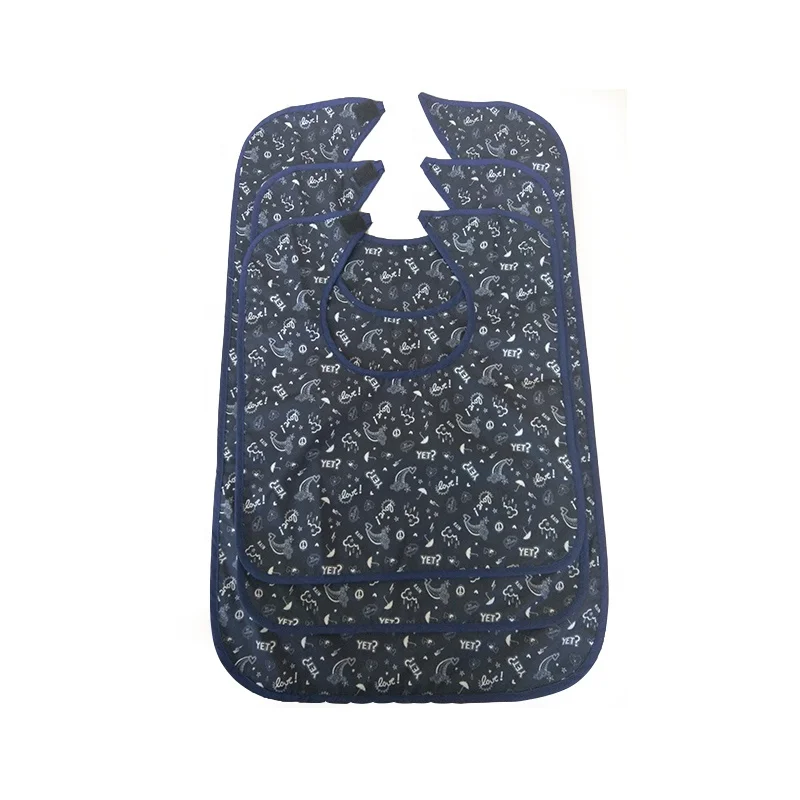 100poly/cotton 2 Layered Adult Bib With Waterproof Vinyl Backing