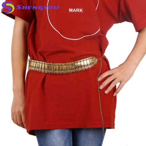 Belly Dancing Style Gold And Sliver Colthes Bib Women Belt