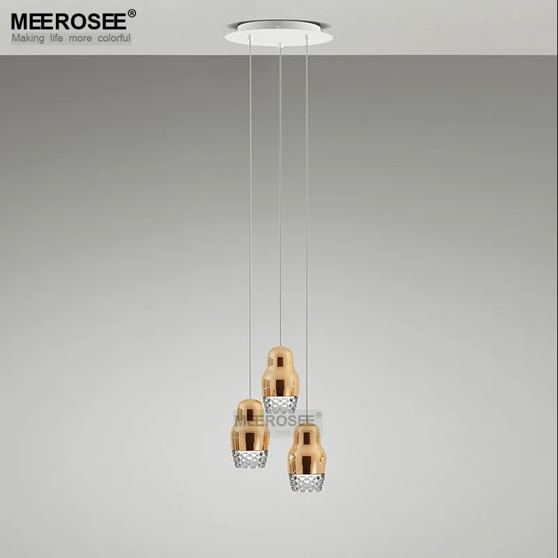 Meerosee Colgante De Vidrio Lámpara Colgante Led Luces De Lámpara Para