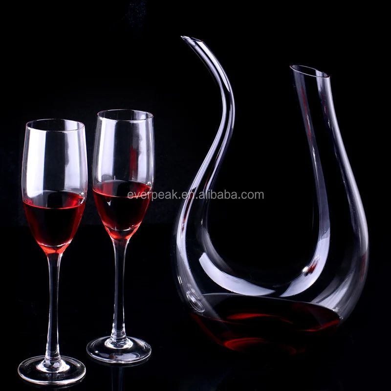 Wine Decanter Set With Glass Cup,Hand Blown Lead Free Crystal Clear