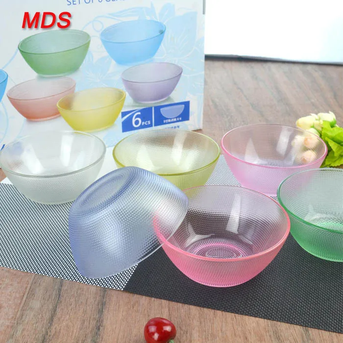 Exquisite Colorful Personalized Reusable Glass Salad Bowl For Serving