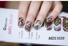2015 newest 16 pcs strips press fashion fantasy rose mds series 3d wrap nail art polish