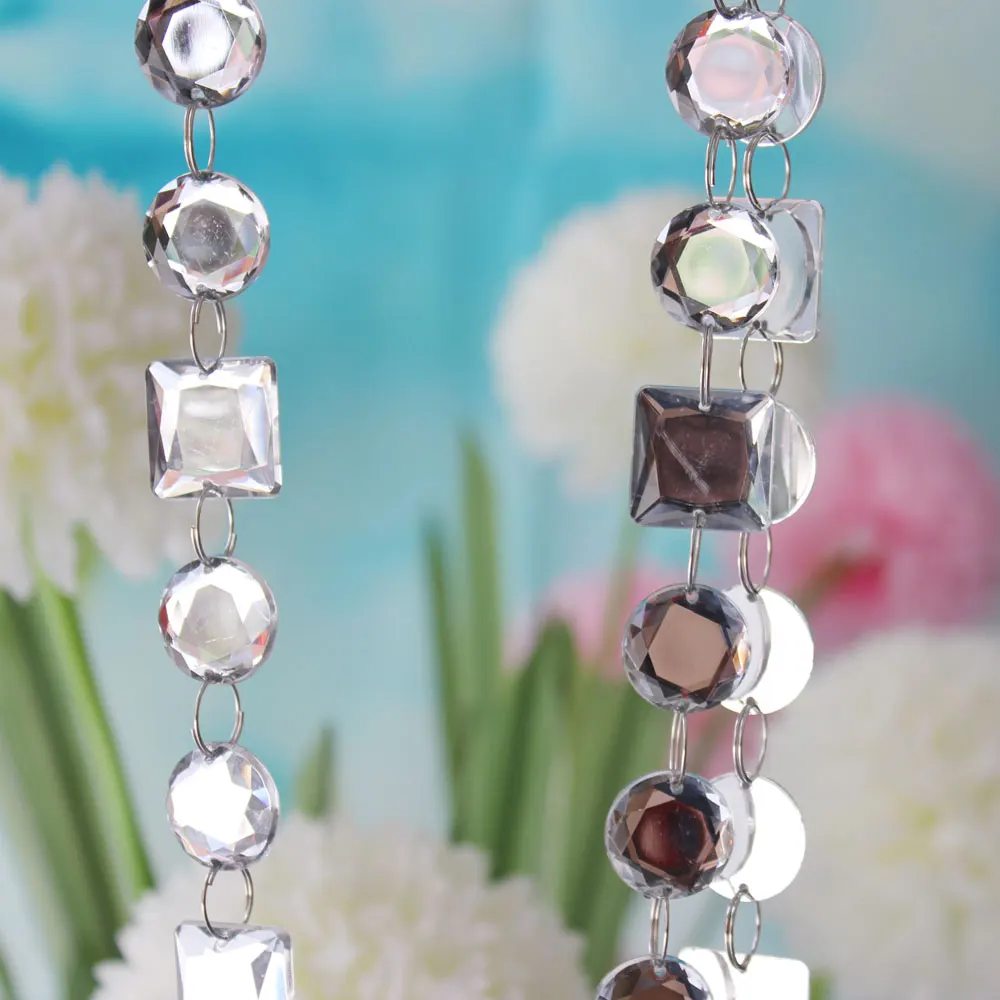 Crystal Plastic Sun Prism Garland Bead Strand Garland Beads Curtain
