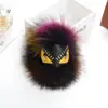 Fashionable female package key button / small monster raccoon hanger