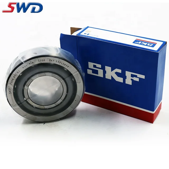 Steel Cage Single Row Explorer 40 mm Bore 90 mm OD SKF 7308 BECBJ Angular Contact Ball Bearing