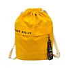 Fashion leisure hot selling natural eco friendly breathable strong and durable canvas drawstring backpack for school