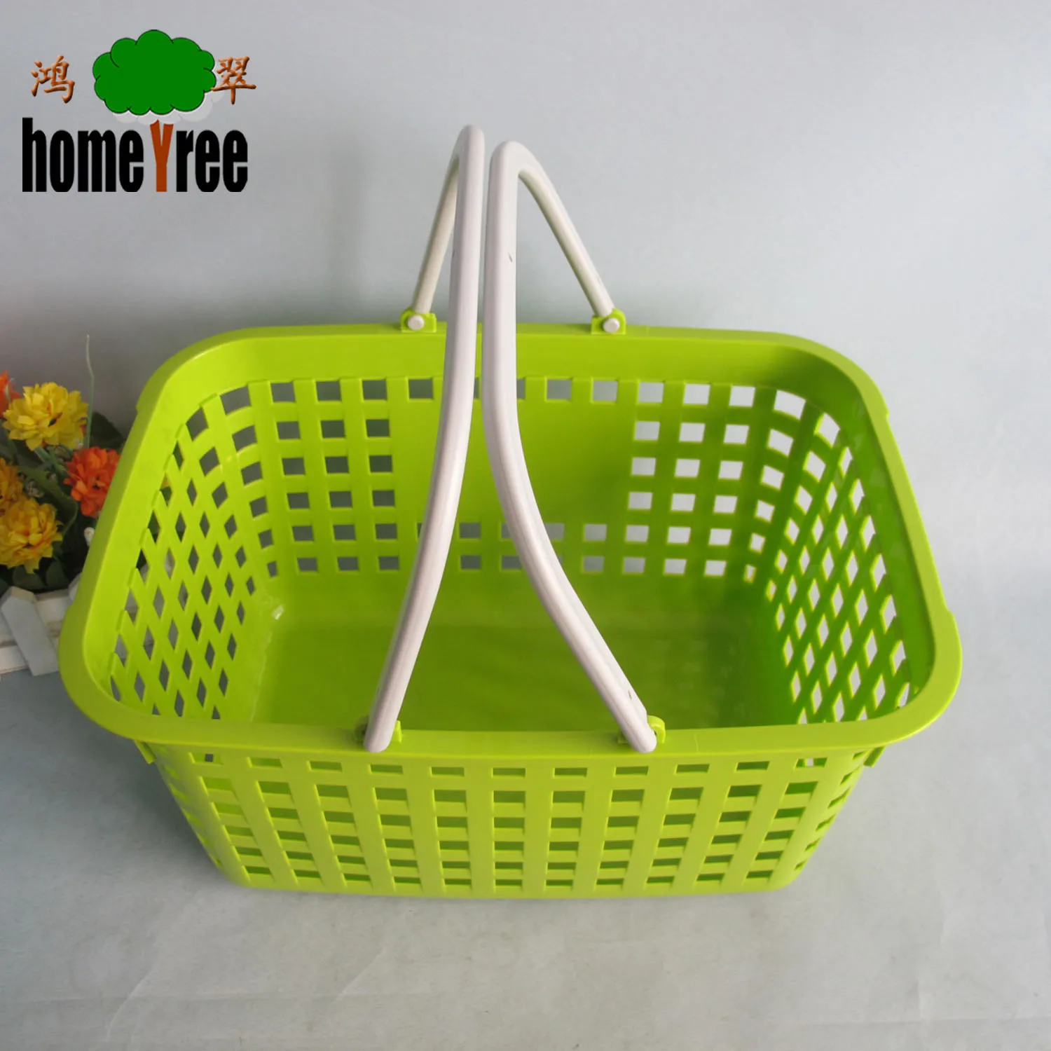 New Plastic Vegetable Basket With Handle,Plastic Storage Basket Buy