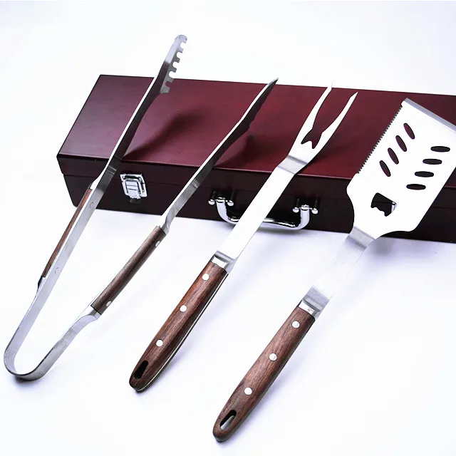Bq-0128 3 Piece Bbq Tools Set With Rugged Carrying Case - Buy 3 Piece Bbq Tools Set,3 Piece Bbq