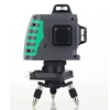 360 Degree Cross Line Nivel Laser 12 Lines Green Beam 3D Laser Level With Fully Automatic Wall Mount