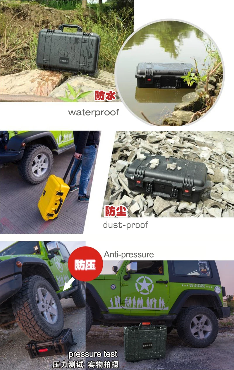 Ip67 Waterproof Plastic External Hard Instrument Carrying Cases