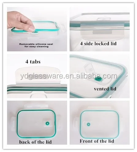 Juego De Contenedores De Vidrio Para Almacenamiento De Alimentos De 16