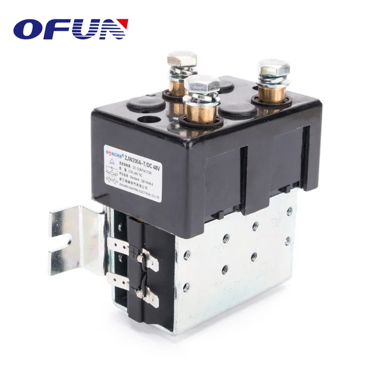 OFUN General Magnetic Double Pole Normal Open 200A Dc Contactor 48V