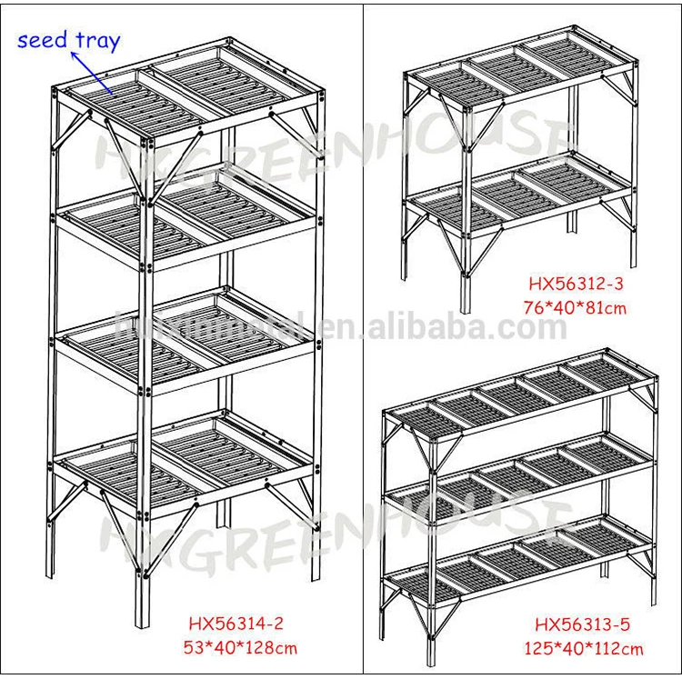 High quality aluminum double layer flower stand HX56212