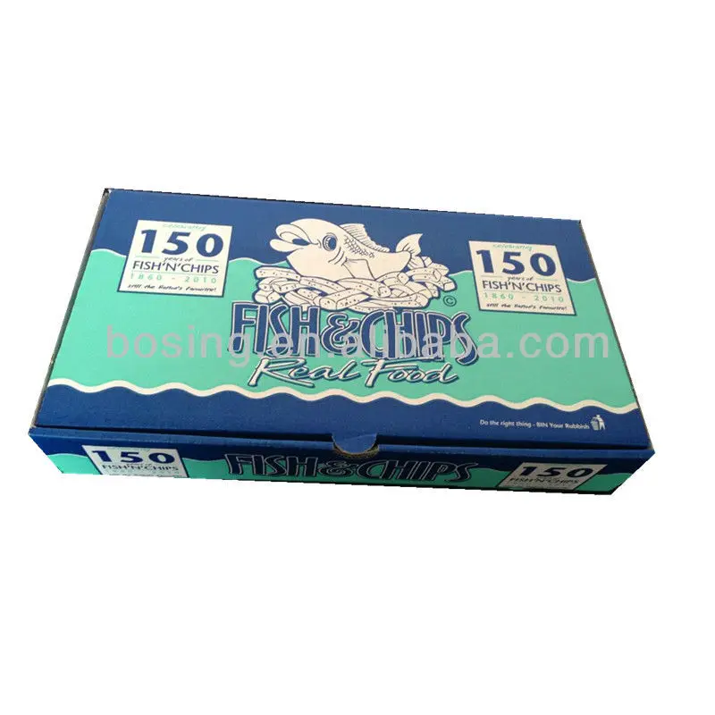 fish & chips carton box, food carton