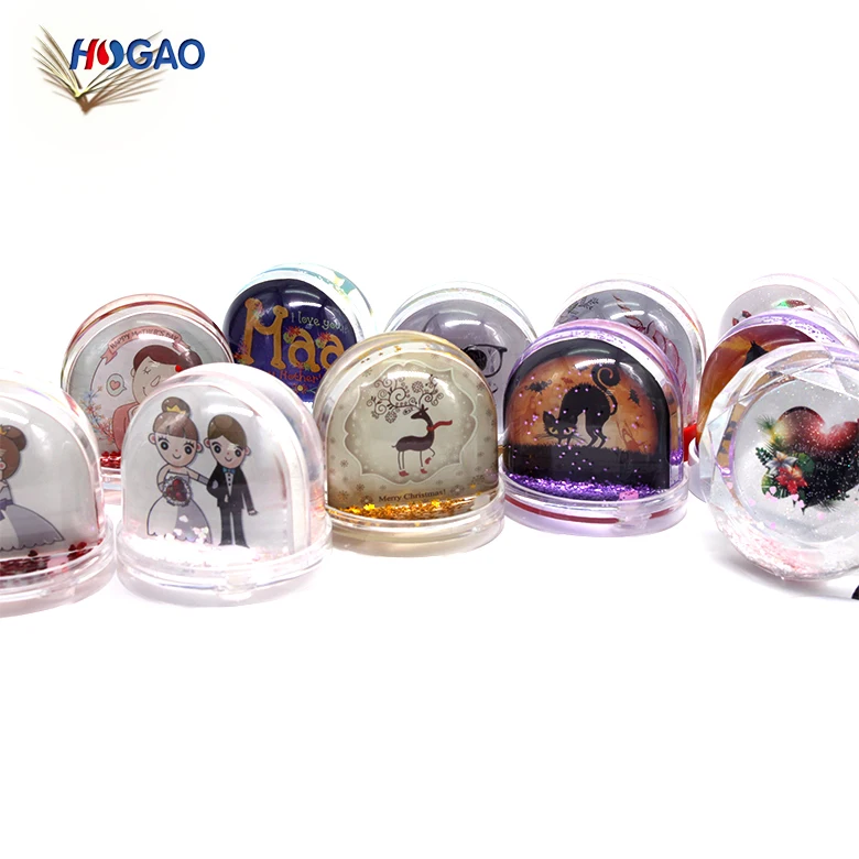 OEM wholesale special moments home decor DIY acrylic photo frame  water globe custom made snow globes for desktop office gift