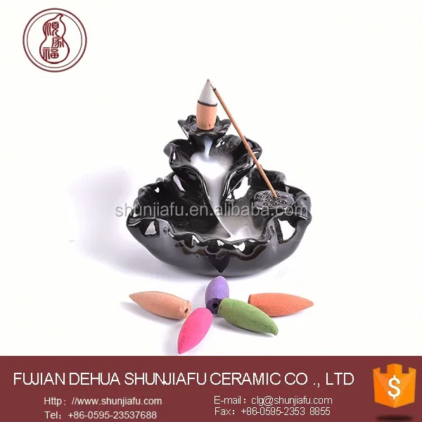 Smoke Backflow Cone Incense Holder Tower Incense Ceramic Backflow