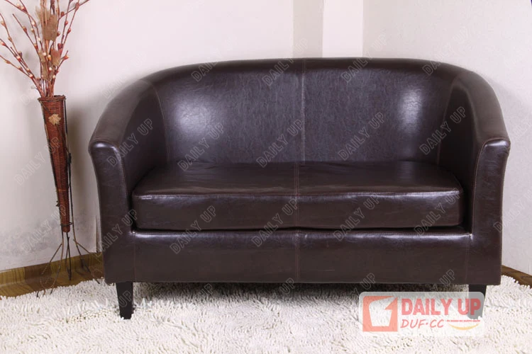 Double Seats Sofa Top High Quality PU Lounge with Arm Modern Leather Office Waiting Chair Living Room Furniture