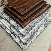 China Supplier Snake Pattern Cow Hide Skin Leather for Bags & Shoes Making