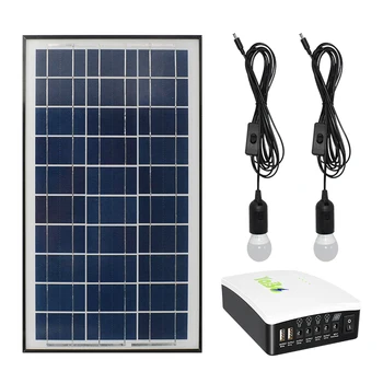 15w Panel Solar Home System Kit With 6ah Lithium Ion Battery3pcs 2w Led Bulbusb Cable Buy Solar Power Systemsolar Energy Systemsolar System