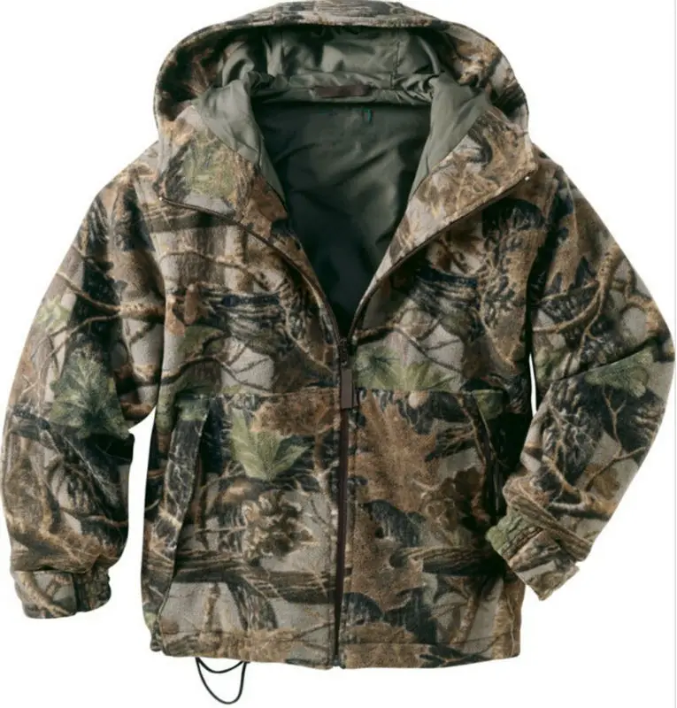Camo Pattern Brushed Poly Fleece Safari Jacket For Kids Hunting Buy