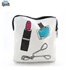 Hot sale product minimalist concept picture printing Korean modern design washable small make up pouch