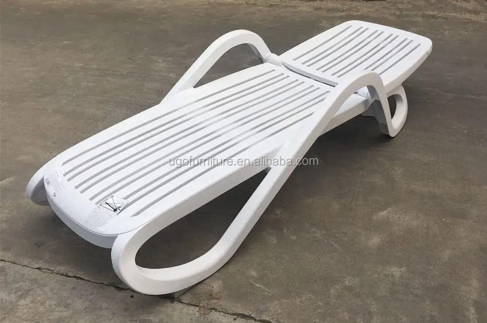 2018 Modern Style White Plastic Pool Lounge Chairs Leisure Outdoor