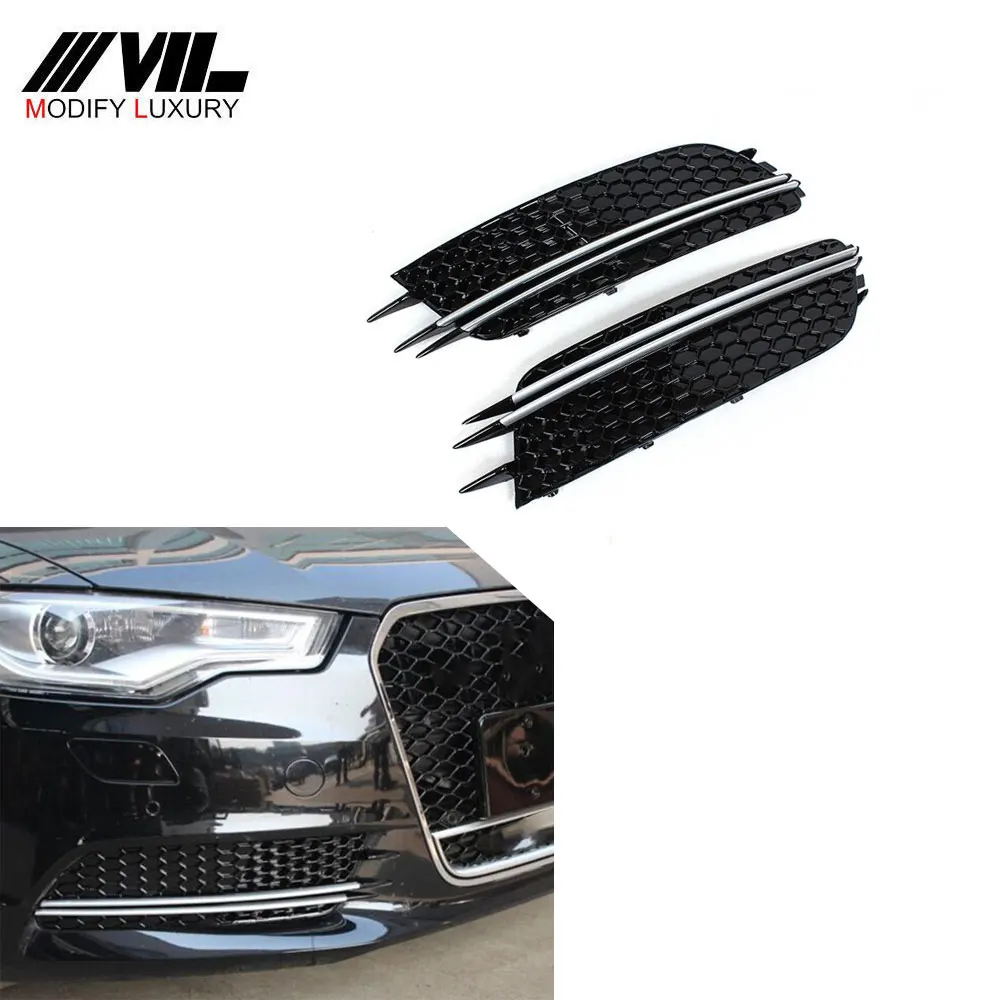 AUDI A6 C7 2012-2014 Front Bumper Cover with holes for headlight washers