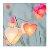 Valentine gift decoration paper 3D led shape flashing string heart fairy light