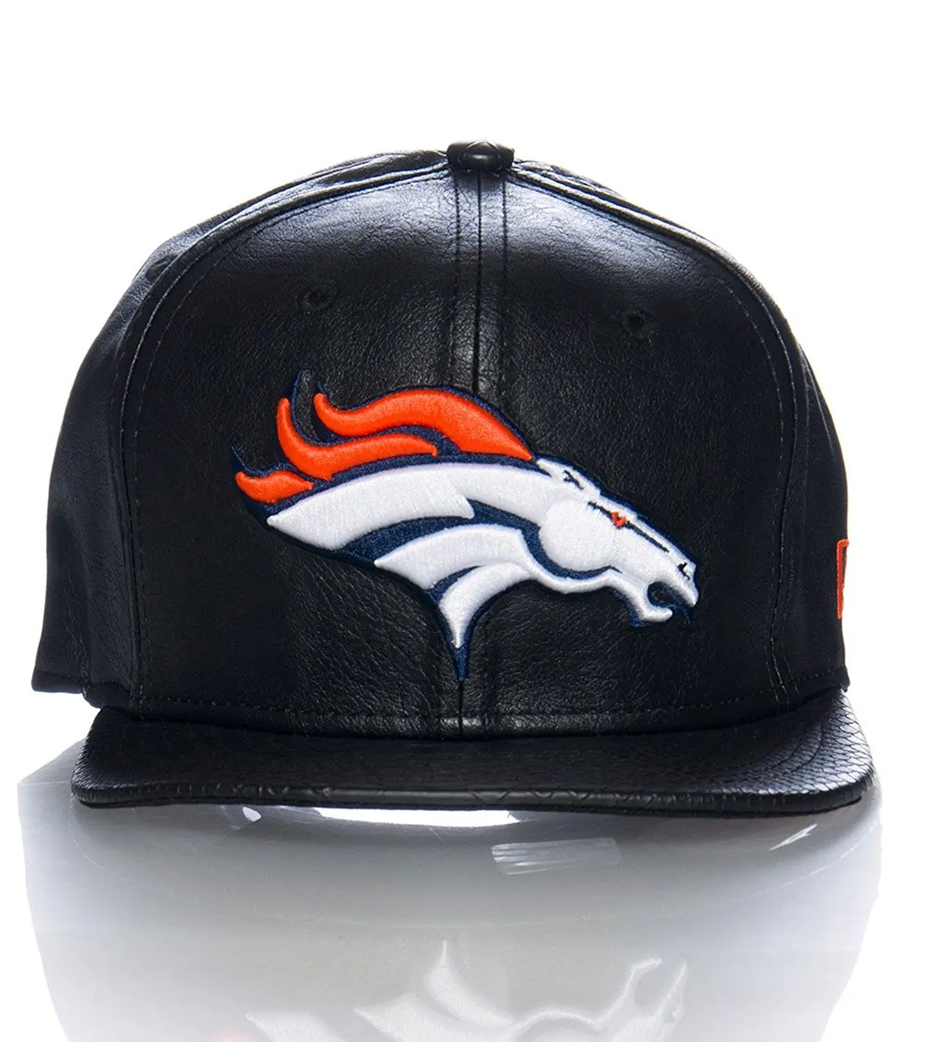 leather broncos hat