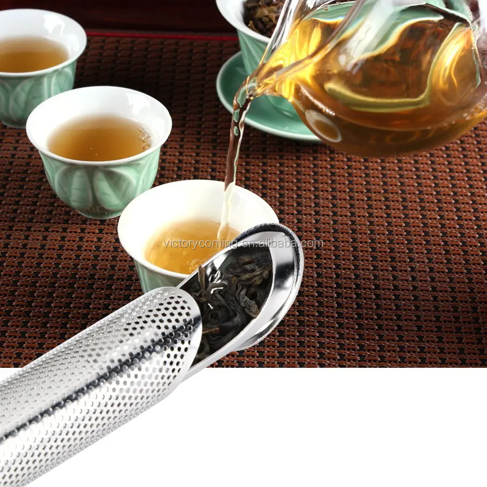 Tea Infuser Stainless Steel Stick Pipe Tea Steeper Strainer For Loose