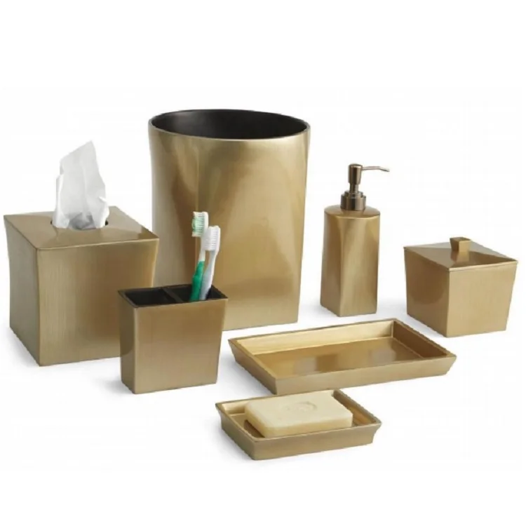 Hotsell Gold Elegant Hotel Square Resin Tissue Paper Box