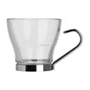 10oz tea glass mug glass coffee mug with iron handle from langxu factory