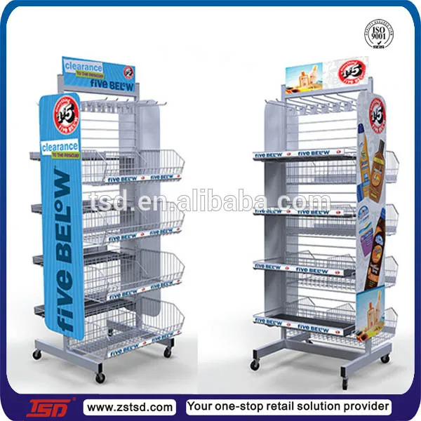 Supermarket Metal Wire Potato Chips Display Rack,Display Shelf For