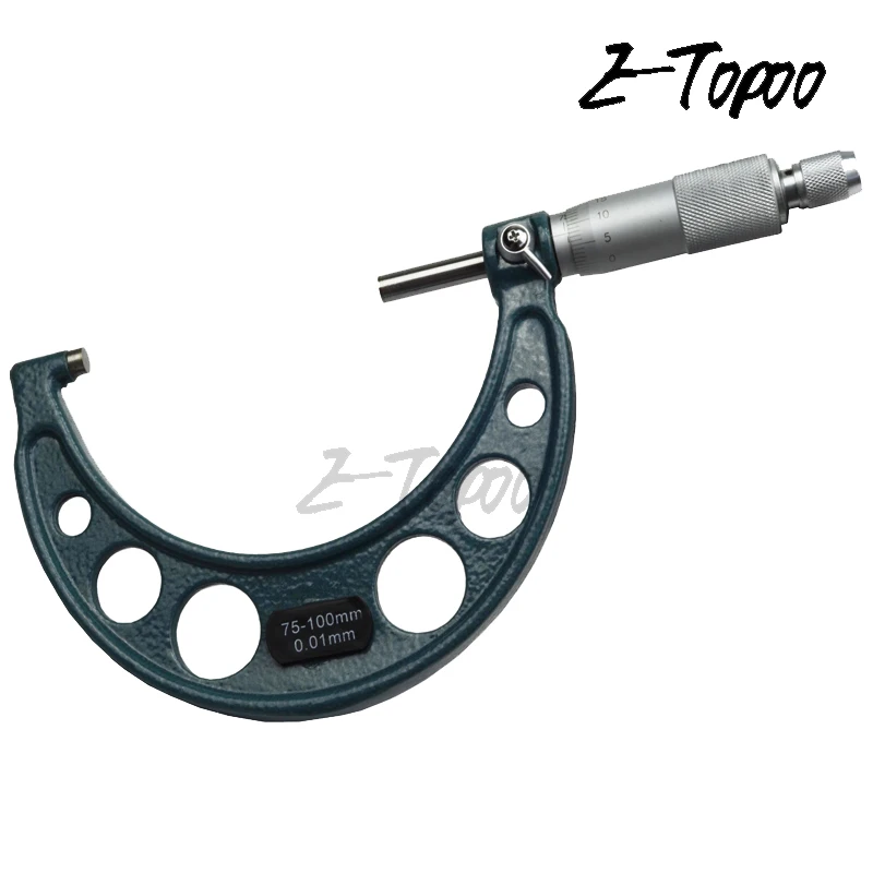 Outside Micrometer Set Ratchet Stop Type 4pcs/set 0100mm (025mm,25